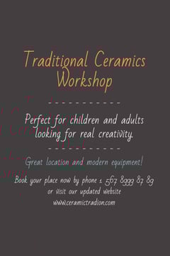 Traditional Ceramics Workshop