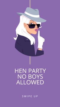 Hen Party invitation with Stylish Girl