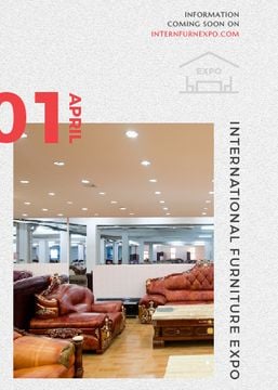 Furniture Expo invitation with modern Interior
