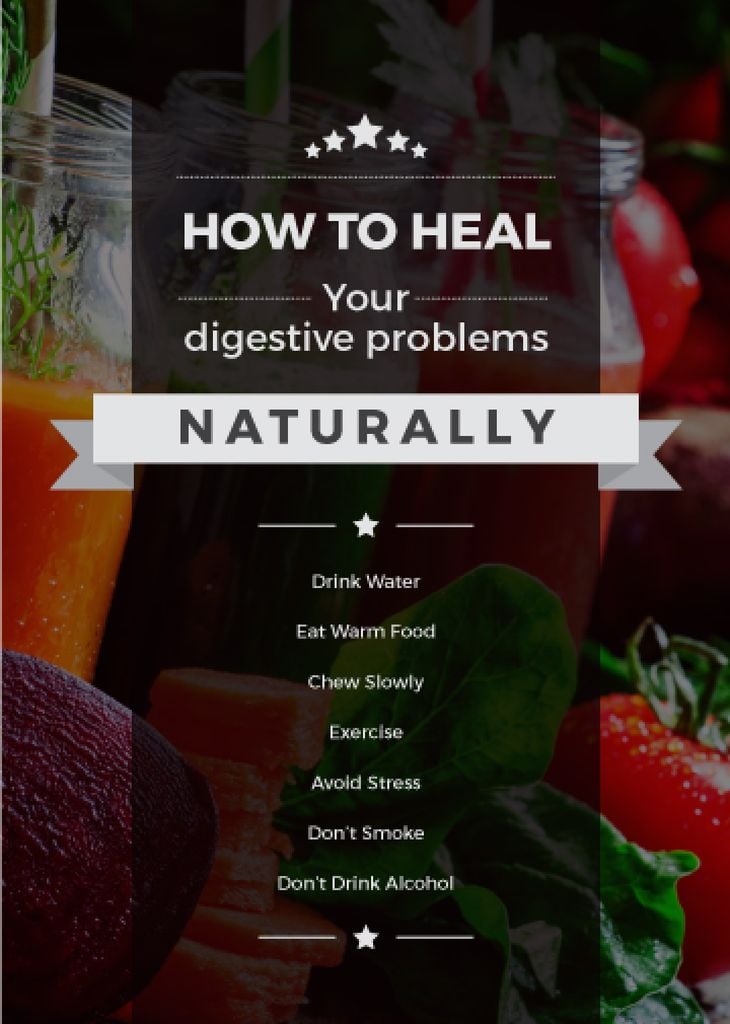 how to heal digestive problems naturally poster — Créer un visuel how to heal digestive problems naturally poster — Créer un visuel