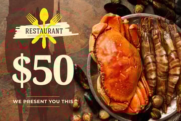 Restaurant Offer with Seafood on Plate