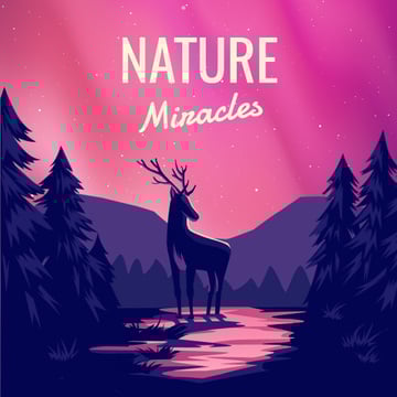 Magical Deer in Forest at Night