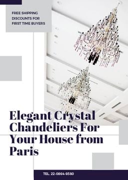 Elegant crystal chandeliers from Paris