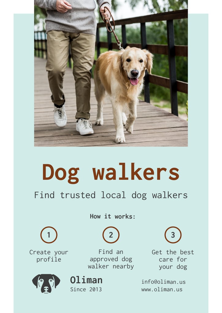 Dog Walking Services Man with Golden Retriever - Bir Tasarım Oluşturun Dog Walking Services Man with Golden Retriever - Bir Tasarım Oluşturun