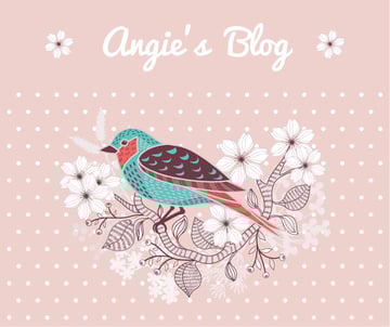 Blog Illustration Cute Bird on Pink