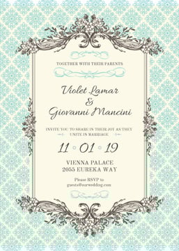 Wedding Invitation in Vintage Style