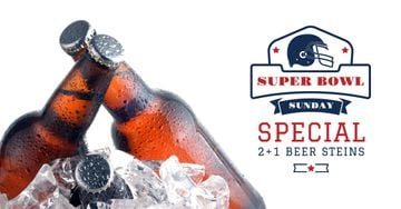 Super Bowl Ad Beer bottles in Ice