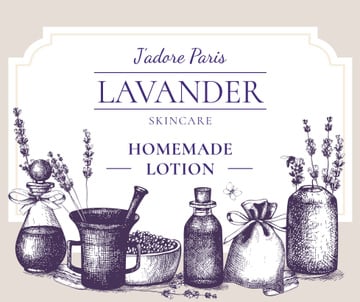 Homemade Cosmetics with Lavender flowers