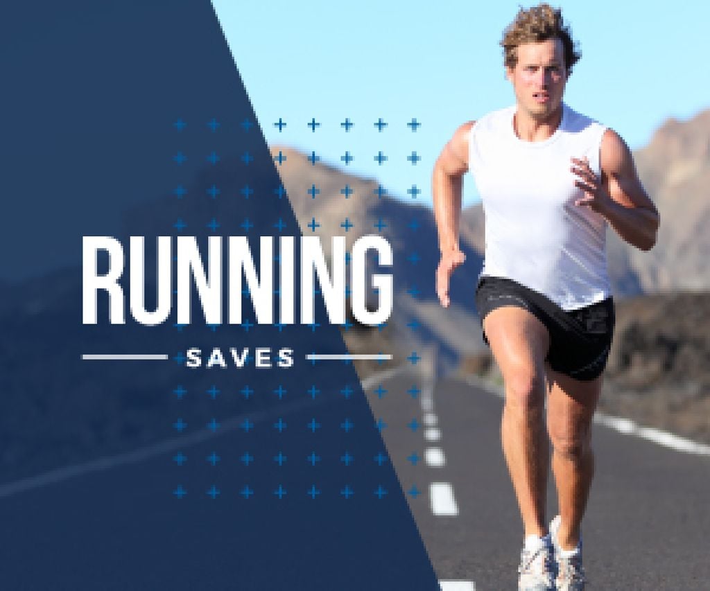 running young man and motivational quote — Modelo de projeto running young man and motivational quote — Modelo de projeto