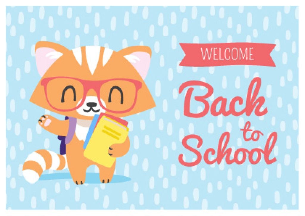 back to school concept, cute fox in eyeglasses — Створити дизайн back to school concept, cute fox in eyeglasses — Створити дизайн