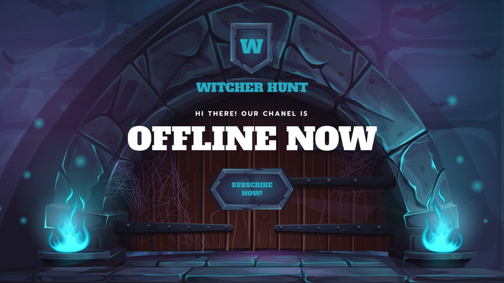 Game Streaming Ad with Gates and Blue Flame — ein Design erstellen Game Streaming Ad with Gates and Blue Flame — ein Design erstellen