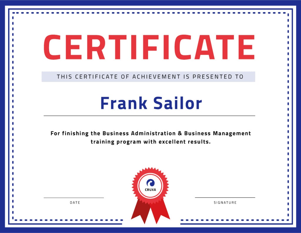 Business Course program Achievement with stamp — ein Design erstellen Business Course program Achievement with stamp — ein Design erstellen