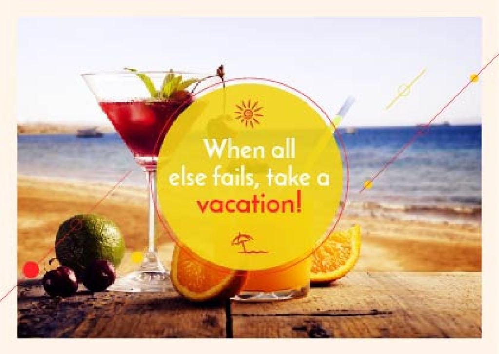 Summer cocktail on tropical vacation — Створити дизайн Summer cocktail on tropical vacation — Створити дизайн