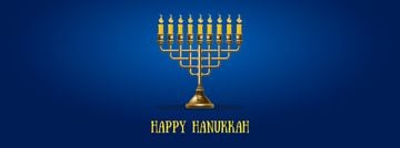 Happy Hanukkah Greeting with Menorah