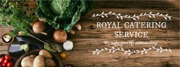 Catering Service Ad Vegetables on Table