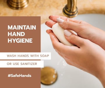#SafeHands Woman washes Hands with Soap