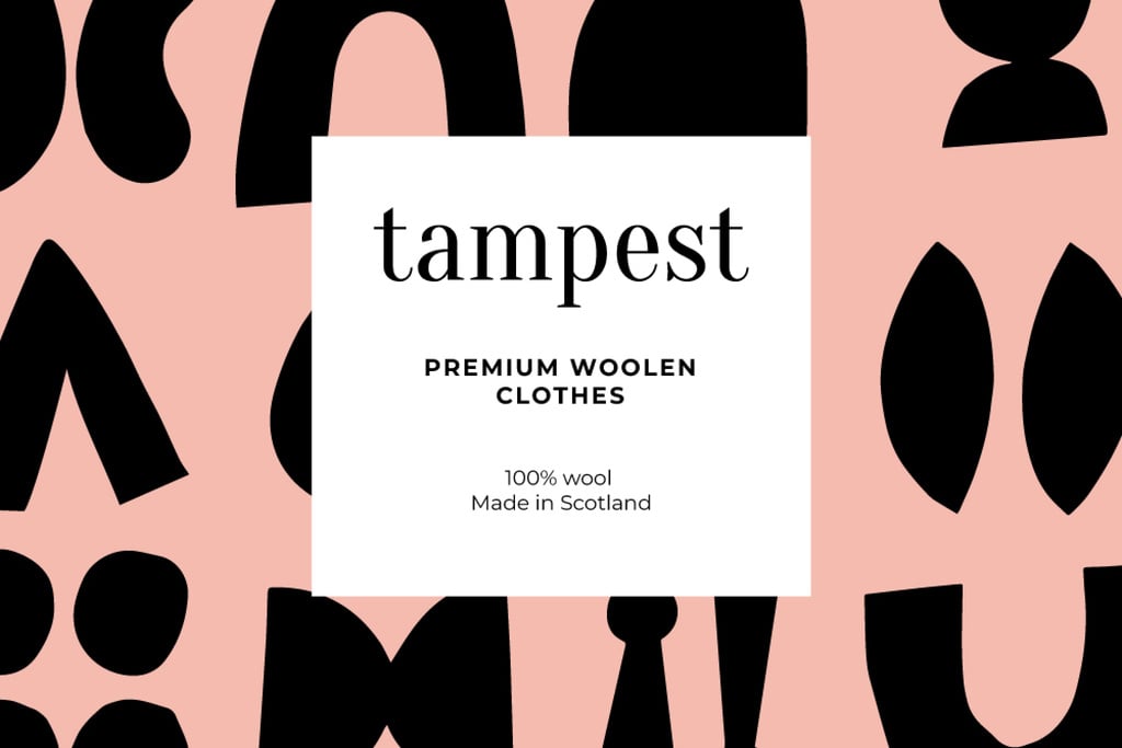 Woolen Clothes ad on abstract pattern — ein Design erstellen Woolen Clothes ad on abstract pattern — ein Design erstellen