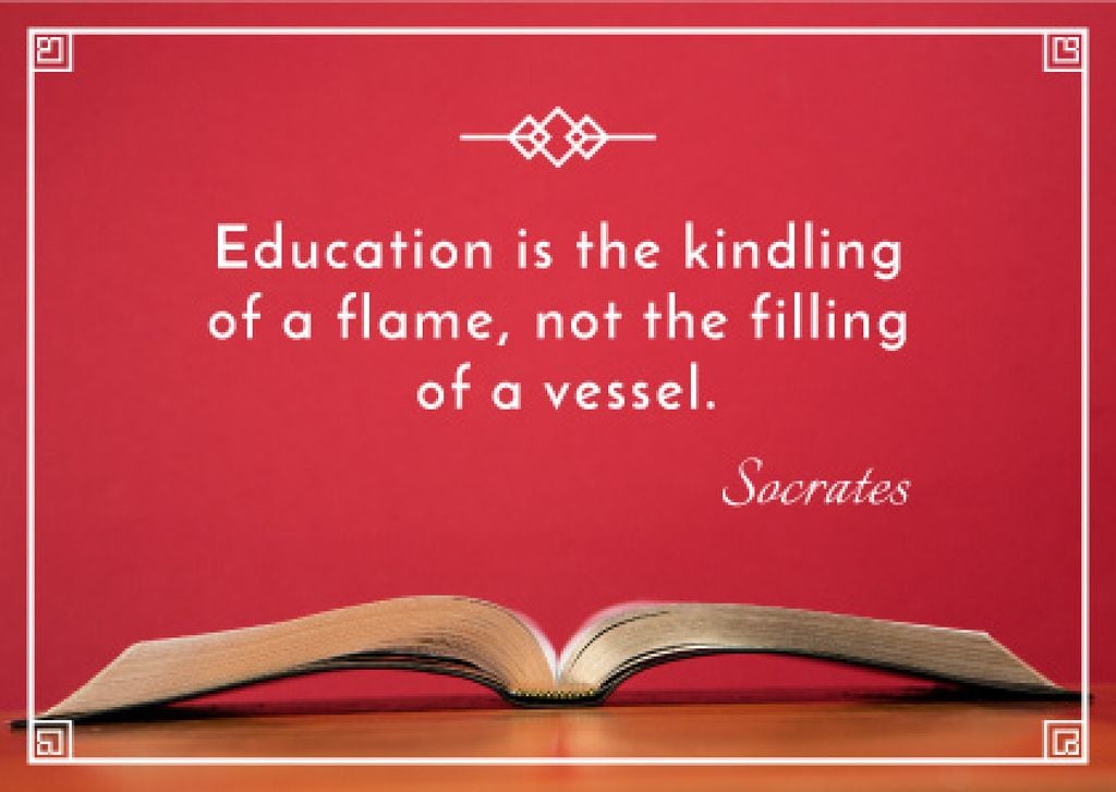 Educational quote with Opened Book — Создать дизайн Educational quote with Opened Book — Создать дизайн