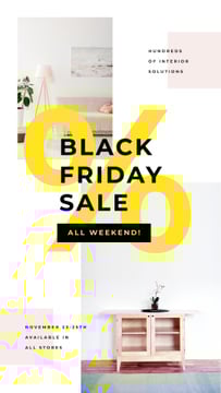 Black Friday Offer with Cozy interior in light colors