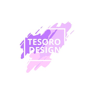 Design Studio Ad with Paint Smudges in Purple