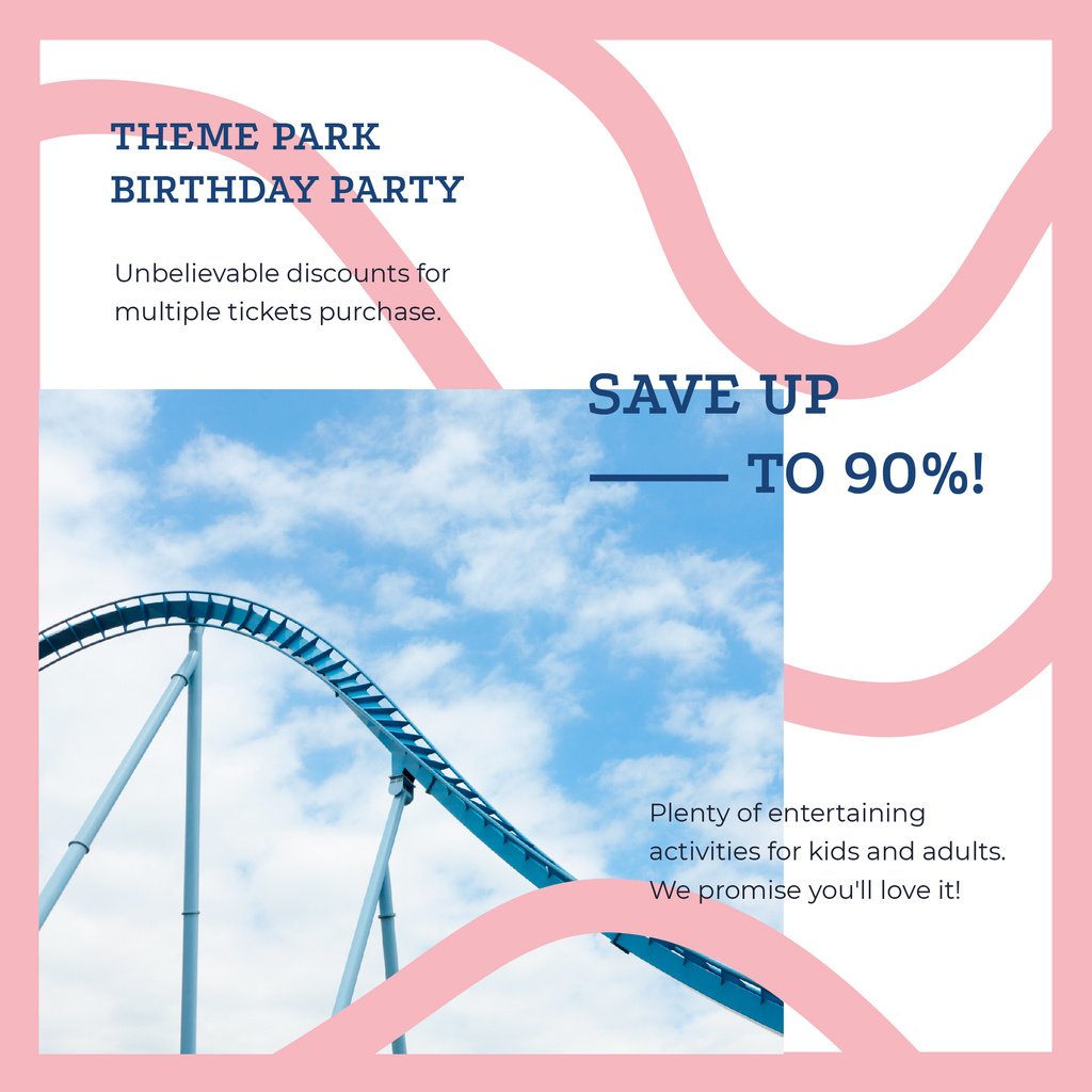 Birthday Party at Amusement park offer — Create a Design Birthday Party at Amusement park offer — Create a Design