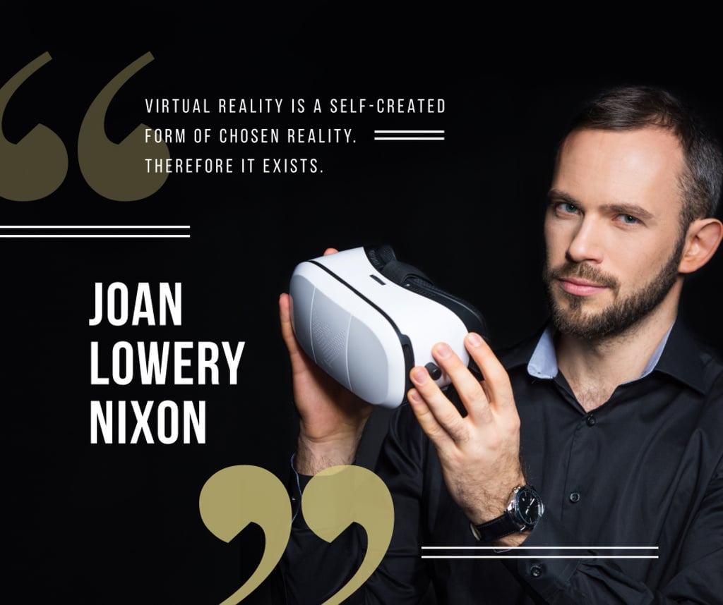 Man using vr glasses — ein Design erstellen Man using vr glasses — ein Design erstellen