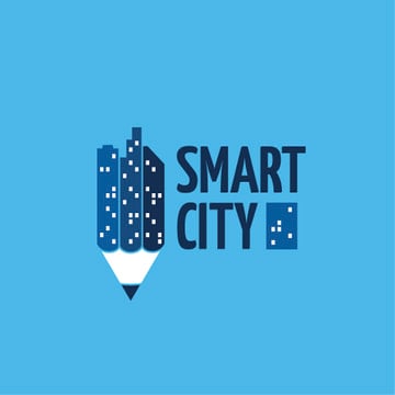 Smart City Concept with Night Lights