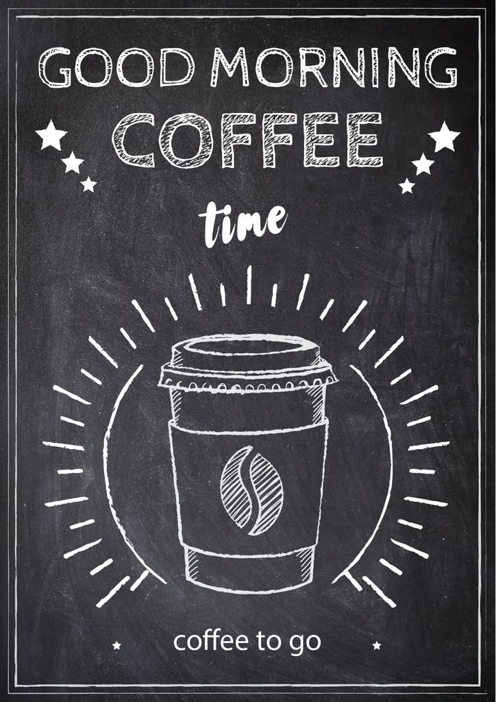 Chalk Illustration of cup of Coffee — Створити дизайн Chalk Illustration of cup of Coffee — Створити дизайн