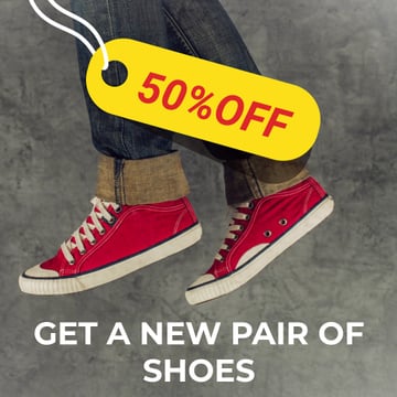 Running feet in red plimsolls