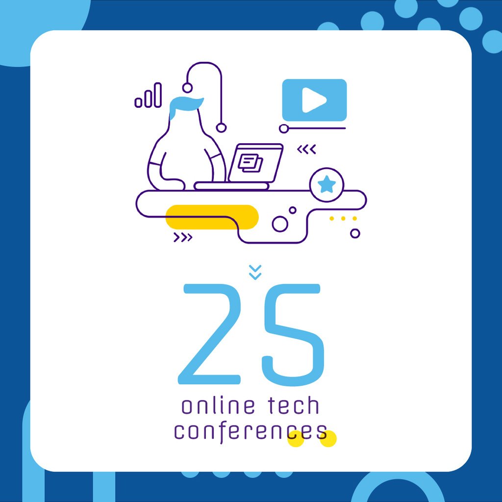 Online Conference invitation with Man at workplace — Modelo de projeto Online Conference invitation with Man at workplace — Modelo de projeto