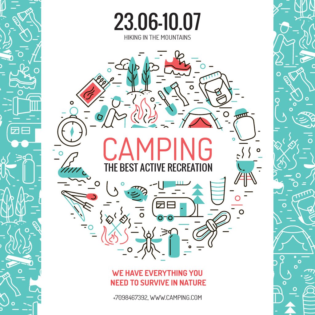 Camping Trip Advertisement — Создать дизайн Camping Trip Advertisement — Создать дизайн