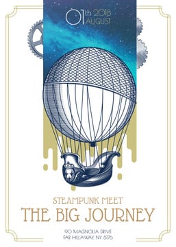 Steampunk event with Air Balloon