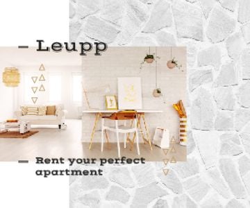 Real Estate Ad Cozy Interior in White Colors