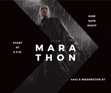 Film Marathon Ad Man with Gun under Rain