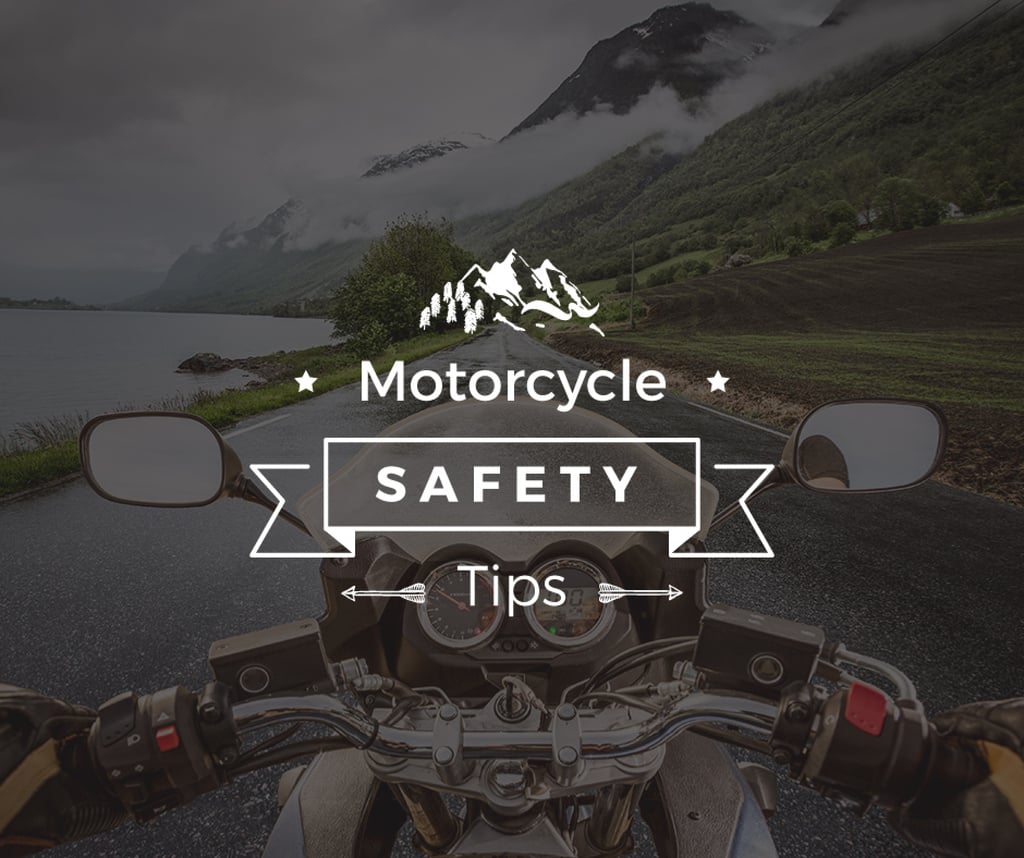 Motorcycle safety tips with Bike on road - Vytvořte návrh Motorcycle safety tips with Bike on road - Vytvořte návrh