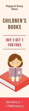 Bookstore Offer Little Girl Reading