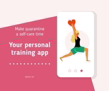 Quarantine Self-Care concept with Woman exercising