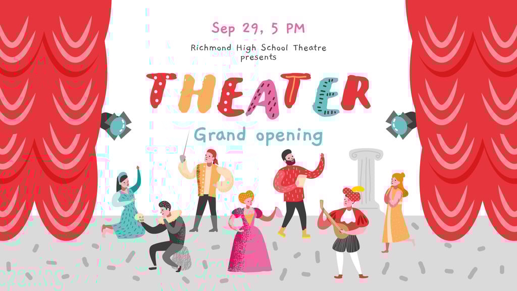 Theater Invitation Actors Performing on Stage — Create a Design Theater Invitation Actors Performing on Stage — Create a Design