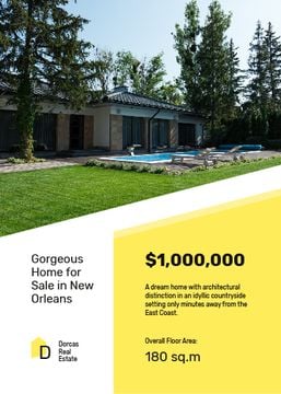 Real Estate Offer Residential Modern House with Pool