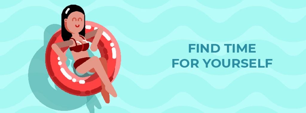 Vacation Theme with Woman in Lifesaver | Facebook Video Cover Template — Créer un visuel Vacation Theme with Woman in Lifesaver | Facebook Video Cover Template — Créer un visuel