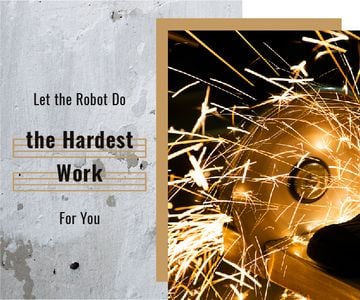 Robotics Quote Sparks in Metal Workshop
