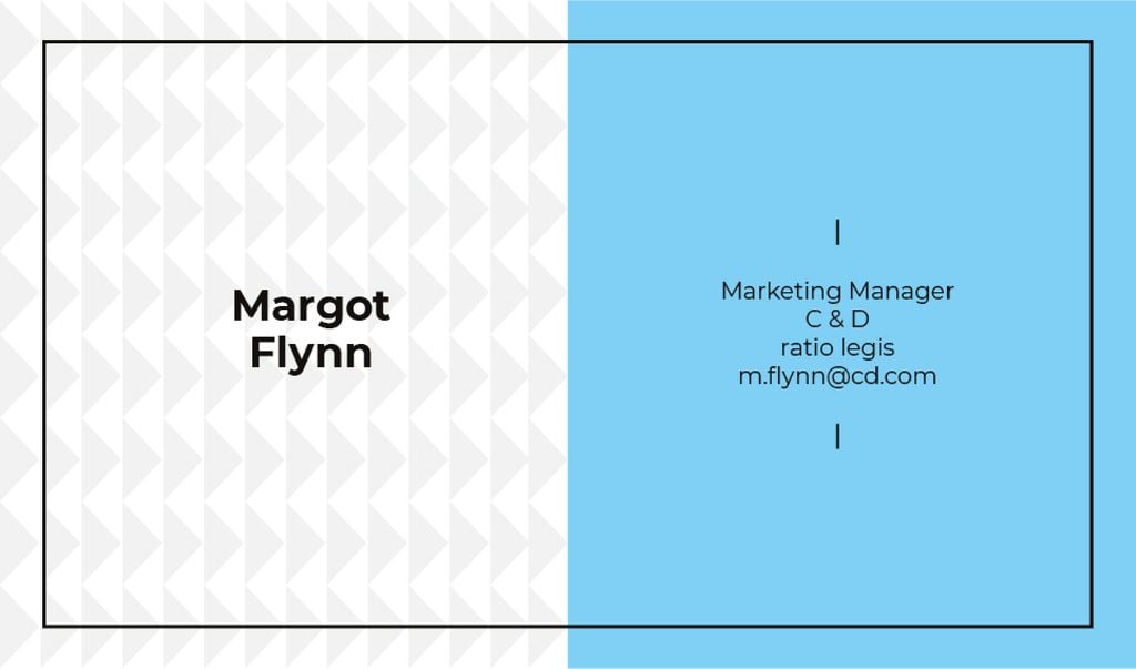 Marketing Manager Contacts with Geometric Pattern in Blue — Створити дизайн Marketing Manager Contacts with Geometric Pattern in Blue — Створити дизайн