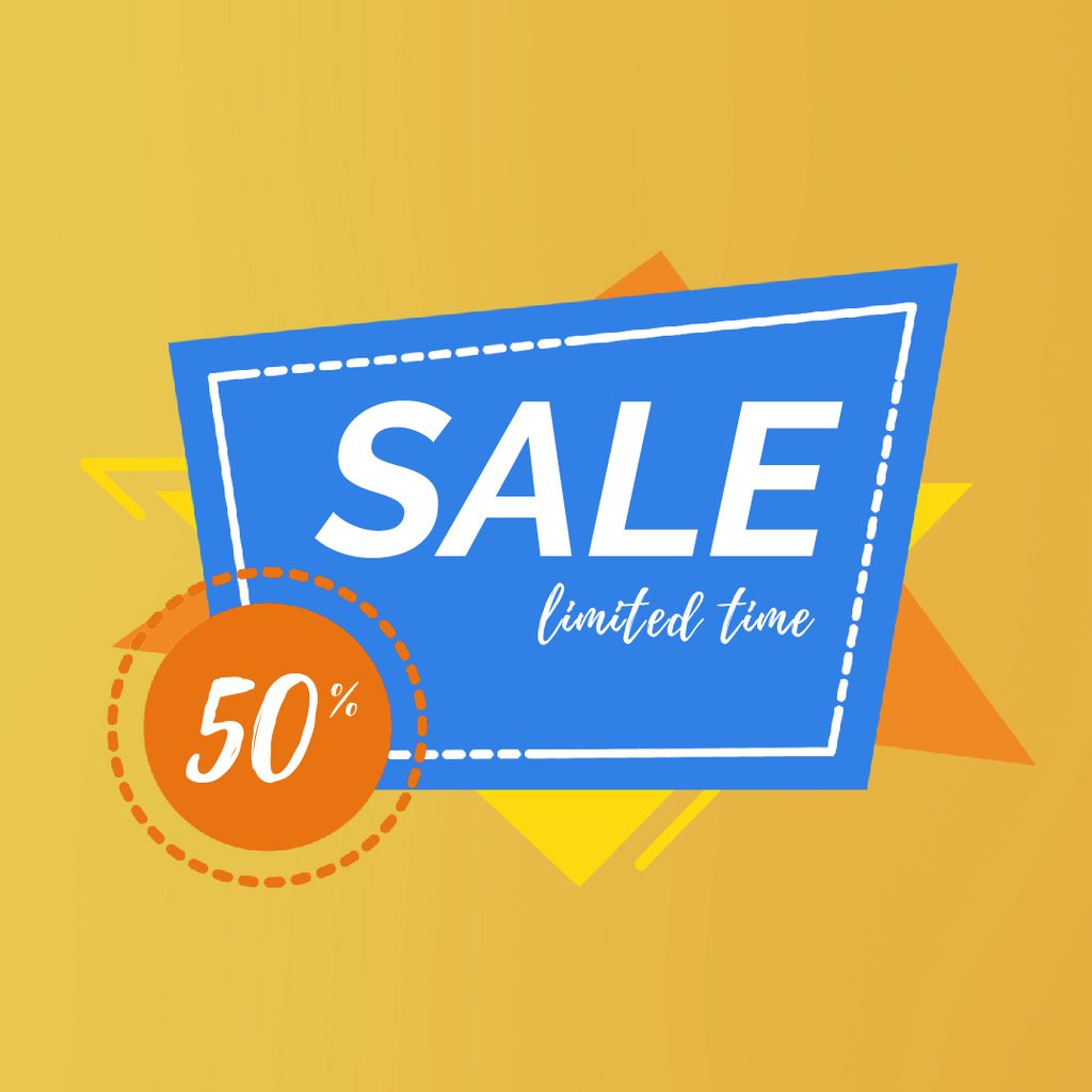 Sale Announcement in Simple Geometric Frame — Create a Design Sale Announcement in Simple Geometric Frame — Create a Design