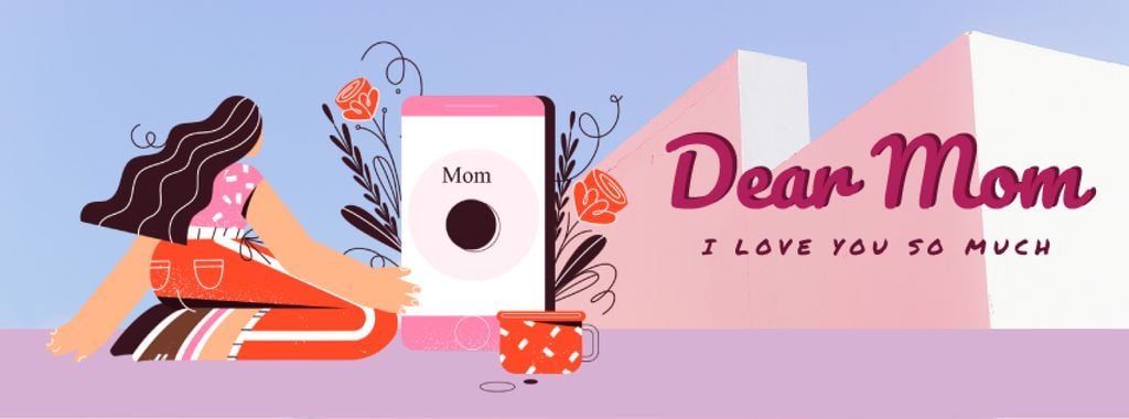 Mother's Day greeting by the phone — Создать дизайн Mother's Day greeting by the phone — Создать дизайн