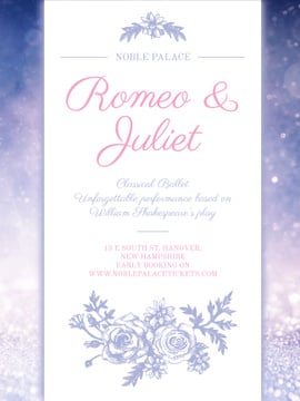 Romeo and Juliet ballet performance announcement