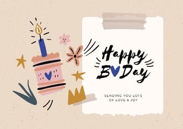 Birthday greeting with Cake