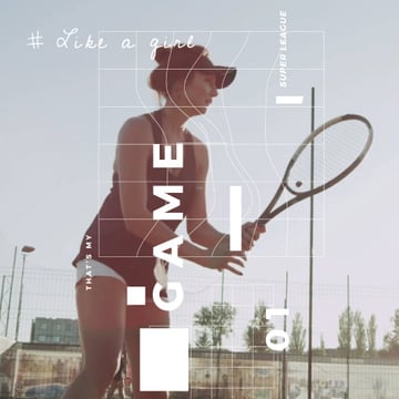 Young woman playing tennis