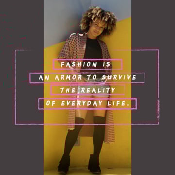 Fashion Quote with Stylish Young Woman