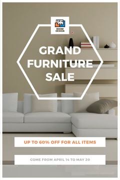 Furniture Sale Modern Interior in Light Colors