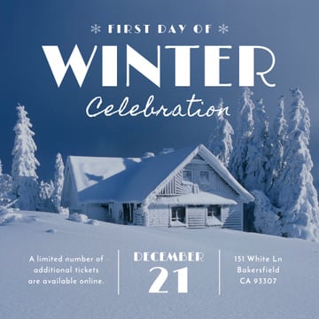 Advertisement poster of first day of winter celebration